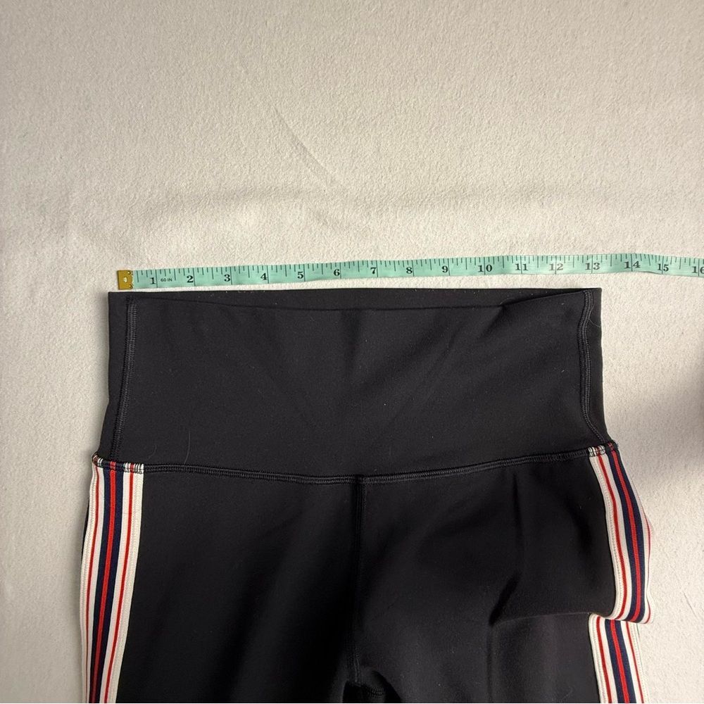 Aritzia TNA Black High Rise Leggings Size M Side Stripe Athleisure Activewear - Picture 8 of 14